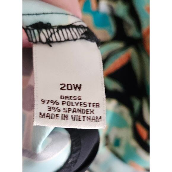 Kim Women Size 20 Sheath Dress Floral Kim Rogers Plus - Picture 10 of 10